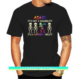 Adhd het is geen handicap Adhd het is een ander vermogen zwarte TShirt S3Xl aangepaste grafische Tees tee shirt 220702