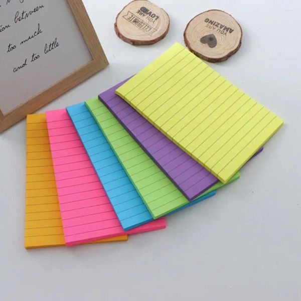 Blocs de notas adhesivos, notas adhesivas forradas de colores Morandi, almohadillas de alta calidad para una escritura suave, fácil eliminación, coloridas