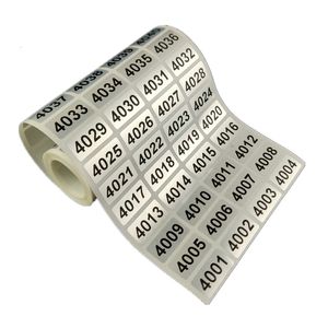 Zelfklevende Stickers 1000 Labels Opeenvolgende Nummer Roll 20mm 10mm Inventaris stickers Waterdicht Hoge Kwaliteit p230803