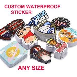 Adhesive Stickers 100pcs Custom Kawaii Stickers Personalized Name Tag Waterproof Thank You Stickers Die Cut for DIY Skateboard Laptop Stationary 230715