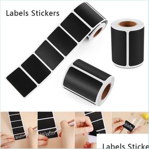 Lijmstickers 120 stks/rol waterdicht labelstickers keuken kruidenfles huis jar jar tags blackboard decoraties drop levering 2 dhef4