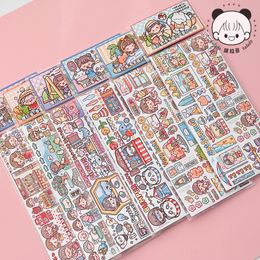 Zelfklevende Stickers 18packsLOT Rij proef serie creatieve decoratie DIY papier masking washi stickers 230627
