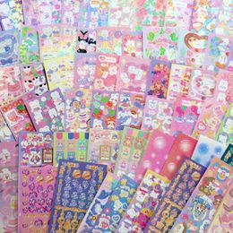 Zelfklevende Stickers 305080100PCS Kawaii Sticker Handboek Collage Decoratieve Laser Mobiele Telefoon Computer Studenten Briefpapier DIY Materiaal 230707