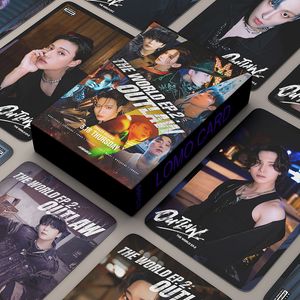 Autocollants adhésifs 55pcsset Kpop ATEEZ Lomo Cards LE MONDE EP1 MOUVEMENT Guerrilla Pocards Arrivées de haute qualité 230626