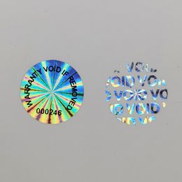 접착 스티커 홀로그램 높은 보안 TamperEvident 스티커 VOID TamperProof 보증 레이블 일련 번호 2000pcs 15x15mm 230630