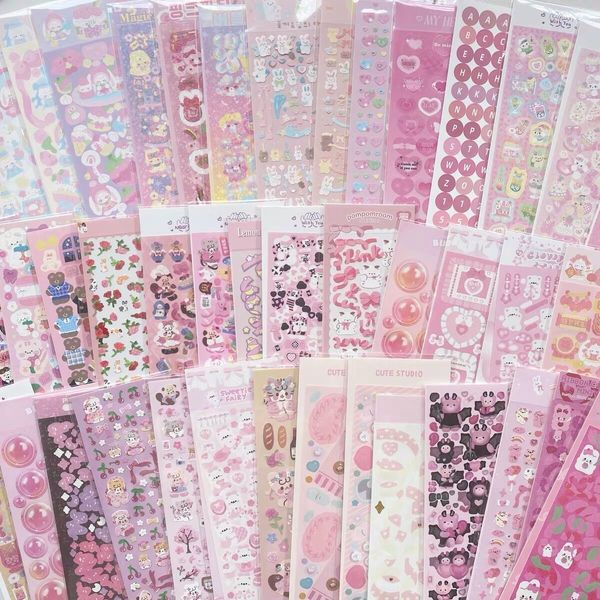 Autocollants adhésifs MINKYS arrivée 3 pièces 6 pièces Kawaii ours ruban Laser Bling album à faire soi-même confettis décoration Po cadre 230626