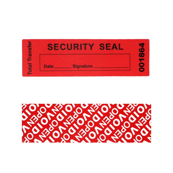 Adhesivos adhesivos Etiquetas rojas Adhesivos a prueba de manipulaciones Sellos Garantía Sello nulo Etiqueta adhesiva con número de serie único Alta seguridad 230130