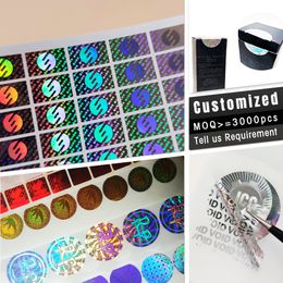 Lijmbanden 3000 pc's 15 cm 2d beveiligingsafdichtingssticker aangepaste garantie mobiele telefoon een keer gebruik hologram wegwerp 2016 230816