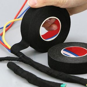 Lijmbanden 5 rollen 15m HeatendaSistent Flame Retardant Tape Adhesive Doek Elektrische tape voor autokabel Harness bedrading Weefgetouwbeveiliging 32 mm 230505