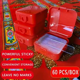 Lijmbanden 60-stcsbox dubbelzijdige stickers tape transparante traceless sterke hechtingstapes waterdichte hoog-adhesieve dubbele faced-tapes 230504