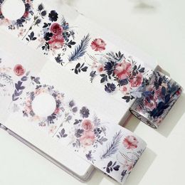 Tapes adhésives Bouliement à fleurs Washi Pet Tape Canada Wt Wt Frosty Rose Vintage Journing Scrapbooking Sticker Art Supply 6CM 2016 230816