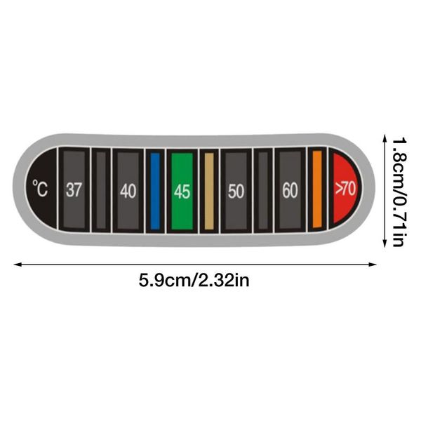 Adhésif Thermomètre Autocollant Réutilisable Color Changement pour bouteille Home Office Fish Tank Brewing Sticks sur les bandes de thermomètre