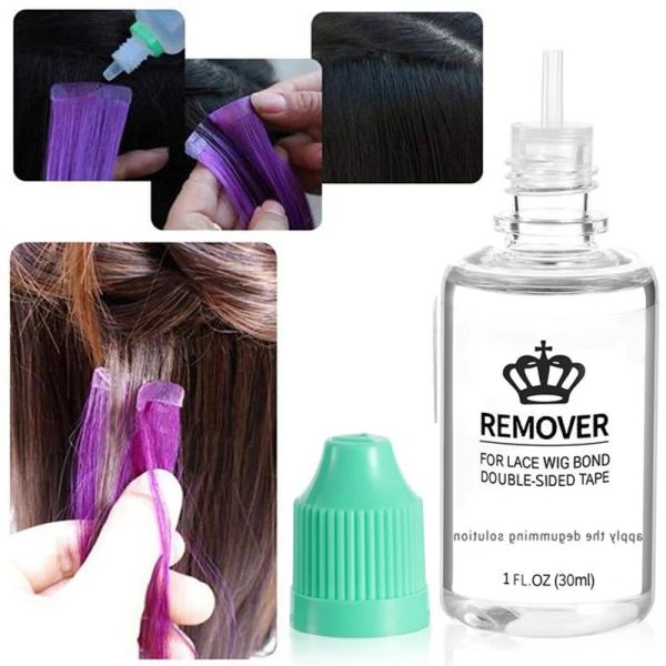 Adhesivos 3 unids/lote removedor de pegamento para peluca de encaje removedor de extensión de cabello de acción rápida para pegamento para el cabello cinta adhesiva de doble cara