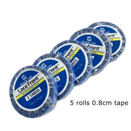 Adhesivos 5 Rolls Walker 3 yardas Cinta de doble lateral azul para cinta para la cinta Cape de pelucas Cinta Toupee Tape de encaje Cinta de soporte frontal