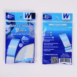 Lijmen 72 TABS 8,6*2,2 cm Blauw Ultra hold tape kanten voorkant tape dubbelzijdig Tape voor toupet pruik lijm 4 weken blijvend