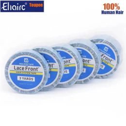 Lijmen Blauwe Kleur Sterke Kant Front Ondersteuning Walker Tape Voor Pruik Toupet Dubbelzijdig Klevend Haar Systeem Tape 3 yards 12 yards 36 yards