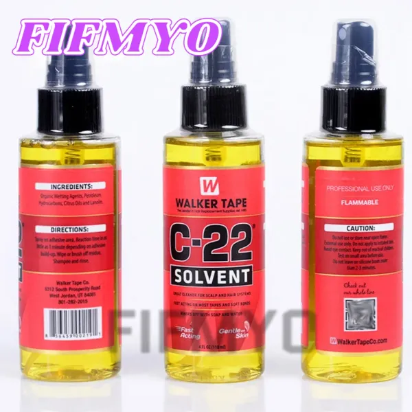 Adhesivos C22 Cinta en removedor de extensiones Spray Removedor de pegamento para el cabello Disolvente de acción rápida para residuos de adhesivo Peluca de encaje Postizos de poliéster Tupé