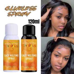 Adhésifs Logo personnalisé Lace Melting Spray Quick Dry Glueless Lace Holding Spray 120ml Wig Colle adhésive Spray pour Lace Frontal Wig Install