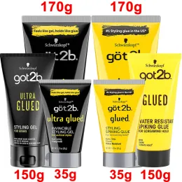 Adhesivos Got2b Gel para el cabello pegado con puntas, peluca con malla frontal resistente al agua, pegamento de fijación fuerte, Gel para peinar invencible Ultra pegado Got 2b, 150g