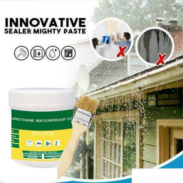 Adhesivos Sellador 100 300G Sellador innovador Mighty Paste Recubrimiento impermeable de poliuretano para el techo del baño de la casa 230105 Drop Dhhma