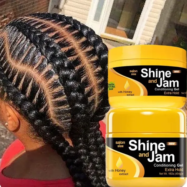 Adhesivos Shine And Jam Braid Gel hidratante y moldeador cera para el cabello Gel trenzado sucio Gel para el cabello fragante productos de estilismo DIY