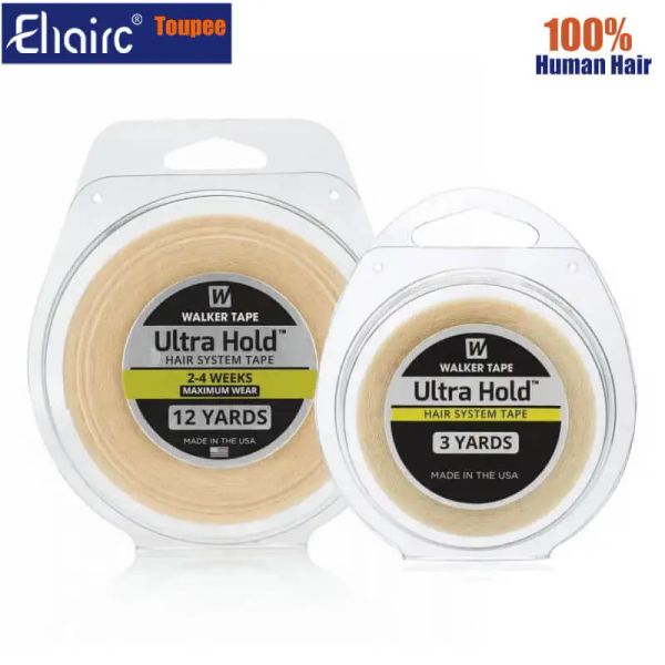 Adhesivos Ultra sujetar el cabello rollos de cinta adhesiva de doble cara para extensiones de cabello/tupé/pelucas de encaje cinta adhesiva para pelucas 3 yardas 12 yardas 36 yardas