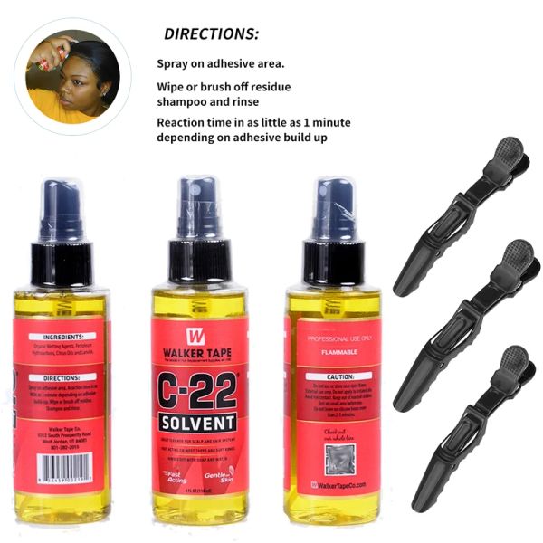 Adhesivos Walker Tape C22 removedor de solventes para pelucas de encaje removedores de adhesivos para peluquín removedor de pegamento para pelucas removedor de extensiones de cabello para cinta