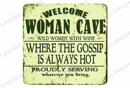 Adies No Shirt Drinks Vintage Meta Tin Sign Funny Art Pate Man Cave Bar Cafe wa Decor Ife est trop court pour attendre PAQUEB4257670