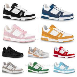 Designer sneaker virgils schoen casual schoenen denim canvas lederen abloh wit groen rood blauwe letter overlays mode platform heren dames lage veter sneakers 36-45 heet