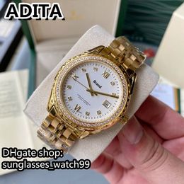 ADITA montre de haute qualité pour hommes et femmes mouvement mécanique automatique 40mm en acier inoxydable or 18K importé origine suisse haut quartz couple montre de plongée RX00014