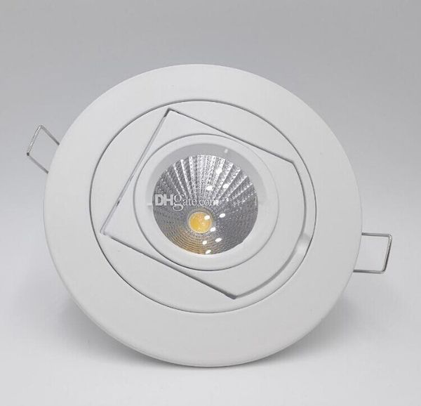 Réglable 15W blanc chaud / blanc naturel / blanc froid COB LED Gimbal intégrée lampe tronc ronde COB conduit shoplighter AC85-265V
