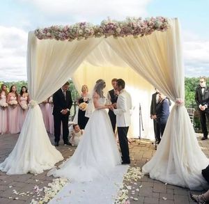 Instelbaar 3 * 3 * 3M Square Single Tube Party Decoratie Crossbar van Wedding Piping Frame, Pijp en Draped Wedding Arch, Chuppah, Achtergrond Stand