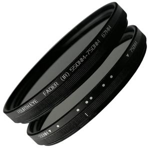 Filtre infrarouge réglable 550 nm à 750 nm 49 mm 52 mm 55 mm 58 mm 62 mm 67 mm 72 mm 77 m 82 mm Filtre IR pour Canon Nikon Sony Fuji Olympus Pentax Objectif d'appareil photo SLR DSLR