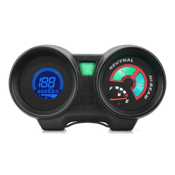 Ajustable 7 colores LCD Velocador digital Digital Universal Nivel de combustible Medicero del medidor de motocicleta Accesorios de tablero