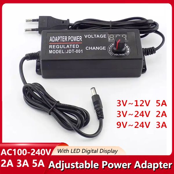 ACTABLABLE AC DC 3V 5V 9V 12V 24V ALIMENTATION D'ALLUMATION ÉCRANSE ALIMENTATION UNIVERSELLE 5 12 V VOLT DC-DC 220V à 12V 24V 5V SMPS