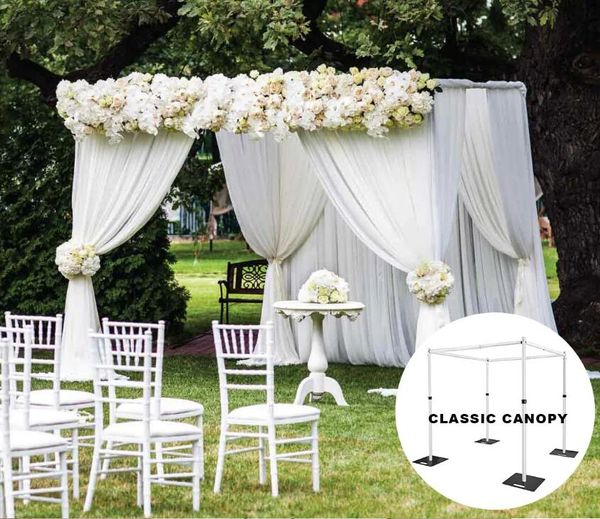 Aleación de aluminio ajustable boda ceremonial marco vertical de la ceremonia de arco pabellón blanca brillante canopy cuadrado escenario decoración del escenario
