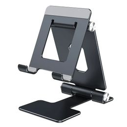 Verstelbare aluminium stand voor mobiele telefoon tablet opvouwbare draagbare draagbare bureauhouder voor smartphone iPhone Samsung iPad