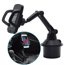 Verstelbare hoek Car Cup Holder mobiele telefoon Mount Stand Cradle voor mobiele telefoons Autocup Dual Phone en Pad Holder