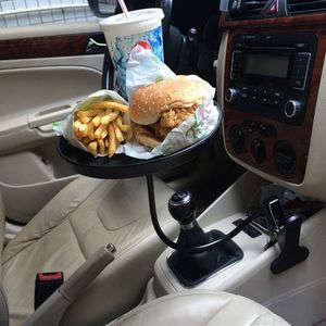 Verstelbare auto cup mount drinken koffie fles organizer accessoires voedsel lade auto's tafel voor hamburgers frietjes telefoonhouders