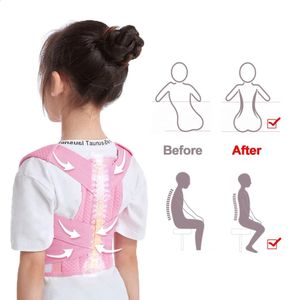 Corrector de postura ajustable para niños, cinturón de soporte para espalda, corsé ortopédico, columna vertebral, tirantes lumbares, belleza y salud 240123