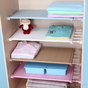 Verstelbare Closet Organizer Opslag Plank Wandmontage Keukenrek Ruimtebesparende Garderobe Decoratieve Planken Kabinet Houders / Verdelers SZ586