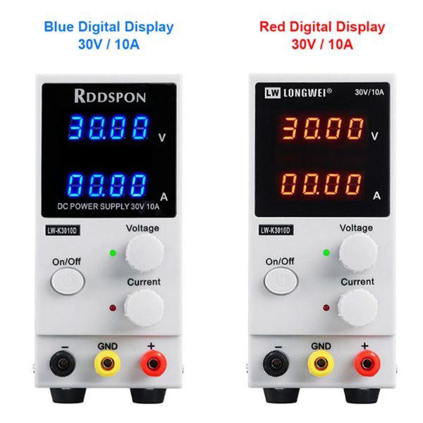 Fuente de alimentación de CC ajustable 30 V10A Fuente de alimentación de laboratorio digital LED estabilizado suministros de alimentación de conmutación Voltaje de la fuente de alimentación Regulato