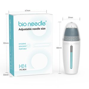 Verstelbare derma-stempel H24 Derma-rolmicro naald microneedle pen verstelbaar 0-1,5 mm wegwerp fles 10 ml capaciteit lichaamsgezicht huidverzorging gereedschap