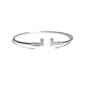 Verstelbare diamantbangle armbanden voor vrouwen houden van rivier titanium stalen armbanden aanbod linka