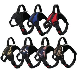 Adjustable Dog Chest Harness with Reflective Vest Straps, No-Pull Pet Harness with Handle for Outdoor Walking