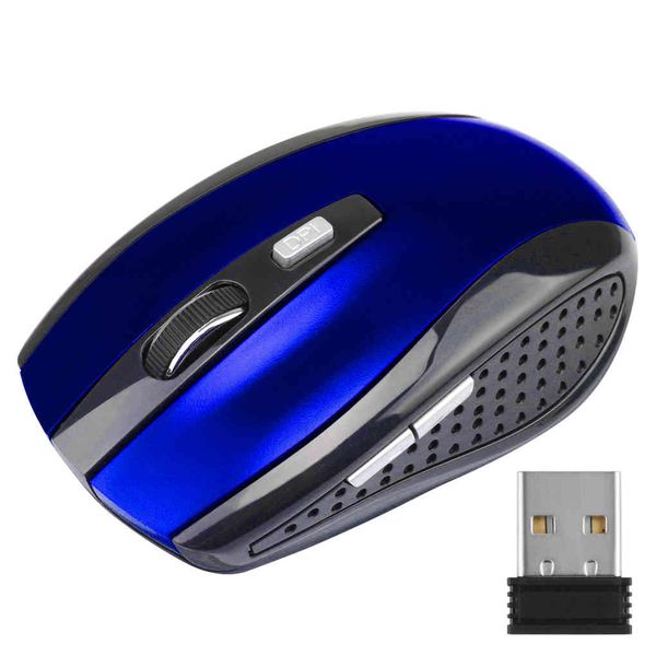 Ajustable DPI 2.4GHz 6 botones Ratón óptico para juegos Gamer Ratones inalámbricos con receptor USB Computadora PC