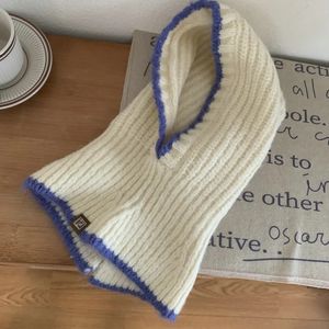 Verstelbare elastische balaclava dop warme ring sjaal beanie hoed voor vrouwen mannen winddichte nek kraag hoeden voor vrouwen voor vrouwen 240430