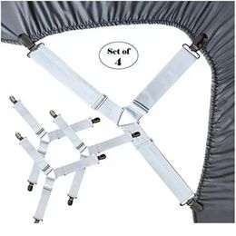 Housse de matelas élastique réglable, support d'angle, Clip, attaches pour drap de lit, sangles, pinces, crochet pour cordon de suspension, I0228
