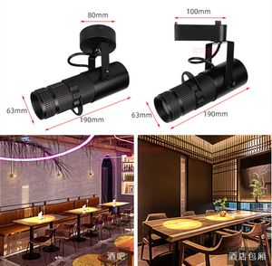 Verstelbare Focus COB Led Downlight Opbouw 3W 7W LED Plafond Spotlight Voor Achtergrond Bar Restaurant Museum decor D2.0