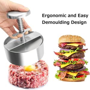 Hamburger réglable Patty Maker en acier inoxydable Hamburger presse Patty faisant des moules Grill plaque chauffante outil de viande accessoires de cuisine 240125